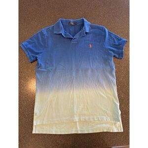 Polo Ralph‎ Lauren Blue Ombré Mens Polo Size Large